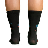 Media Ciclismo 3D Negro Azul Coral 7"