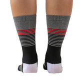 Media Ciclismo Digital Negro Rojo Merino 7"