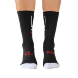 Media Ciclismo 3D Negro Blanco Rojo 7"