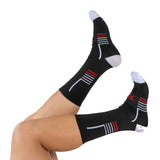 Media Ciclismo 3D Negro Blanco Rojo 7"
