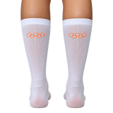 Media Ciclismo Reflectivo Blanco Aros Naranja