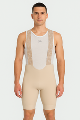 Pantaloneta Ciclismo PRO Beige Hombre