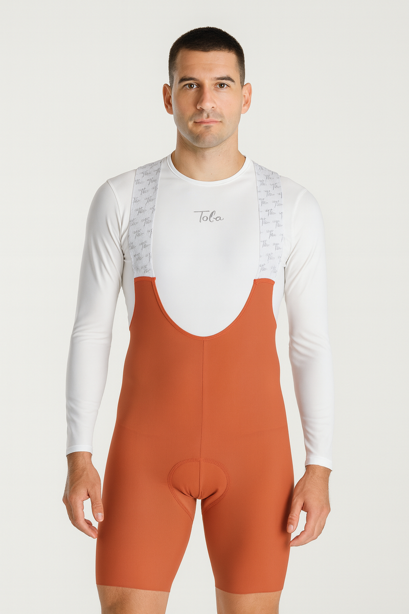 Pantaloneta Ciclismo Road Terracota Hombre