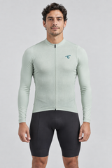 Jersey de Ciclismo Manga Larga Hombre Calma Ligera — Eucalipto