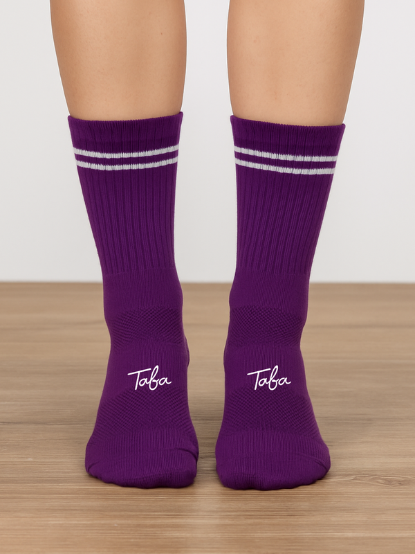 Media para Running y GYM 4" Morado