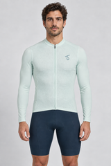 Jersey de Ciclismo Manga Larga Hombre Calma Ligera — Eucalipto