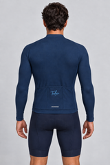Jersey de Ciclismo Manga Larga Hombre Horizonte — Azul Petróleo