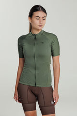 Jersey Ciclismo Mujer Route 2.0 Olive