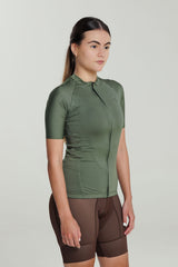 Jersey Ciclismo Mujer Route 2.0 Olive