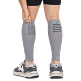 Media Ciclismo con Compresion Pantorrillera Gris Claro
