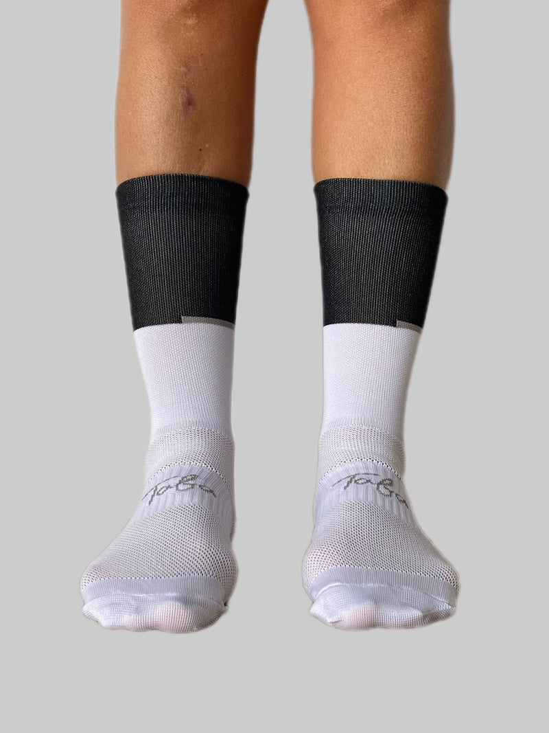 Media Ciclismo Bloques Blanco Negro