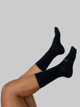 Media Ciclismo Rombito Negro 6"