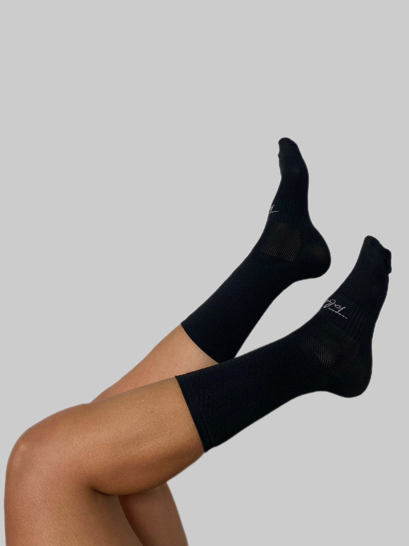Media Ciclismo Rombito Negro 6"