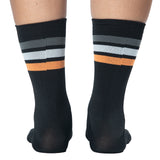 Media Ciclismo Bandas Negro Naranja  Blanco Gris