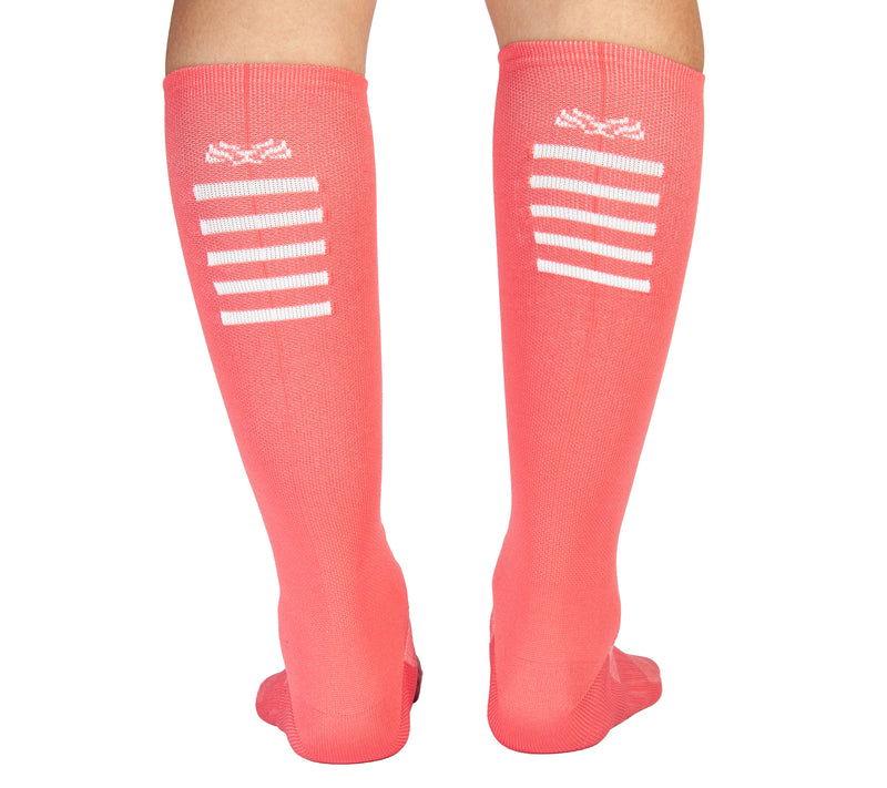 Media Ciclismo con Compresion Completa Coral
