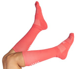 Media Ciclismo con Compresion Completa Coral
