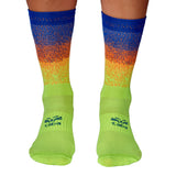 Media Ciclismo Degrade Azul Rey Verde Neon
