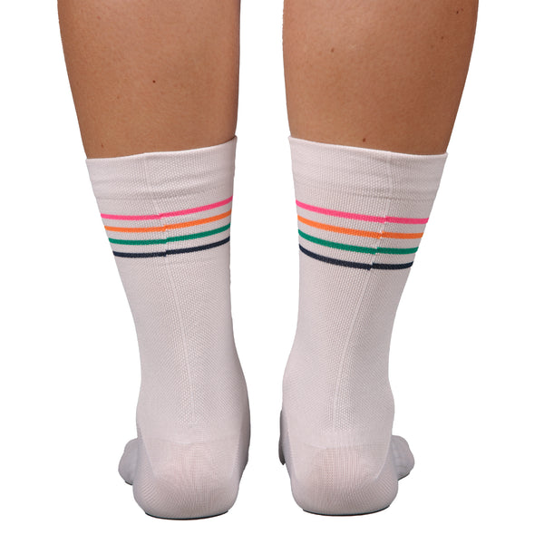 Media Ciclismo Linea Blanco Multicolor