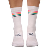 Media Ciclismo Linea Blanco Multicolor