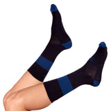 Media Ciclismo  Franjas Negro Azul Oscuro