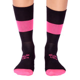 Media Ciclismo Franja Negro Fucsia