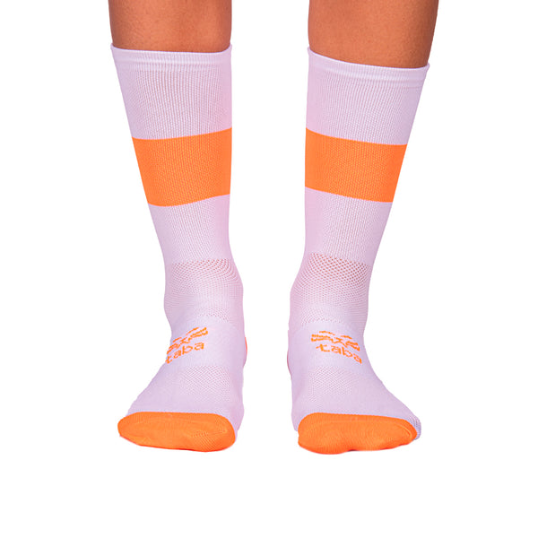 Media Ciclismo Franja Blanco Naranja