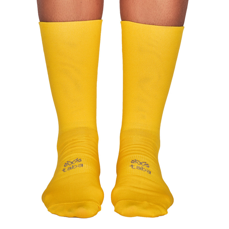 Media Ciclismo 7" con Compresion Amarillo