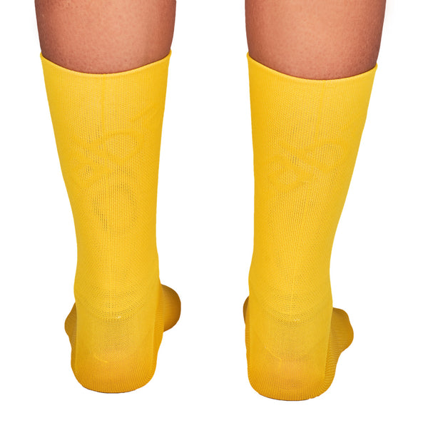 Media Ciclismo 7" con Compresion Amarillo