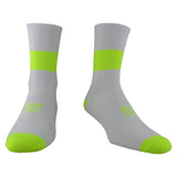 Media Ciclismo Franja Blanco Verde Neon