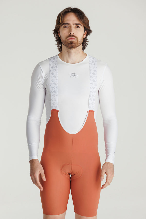 Pantaloneta Ciclismo Road Terracota Hombre