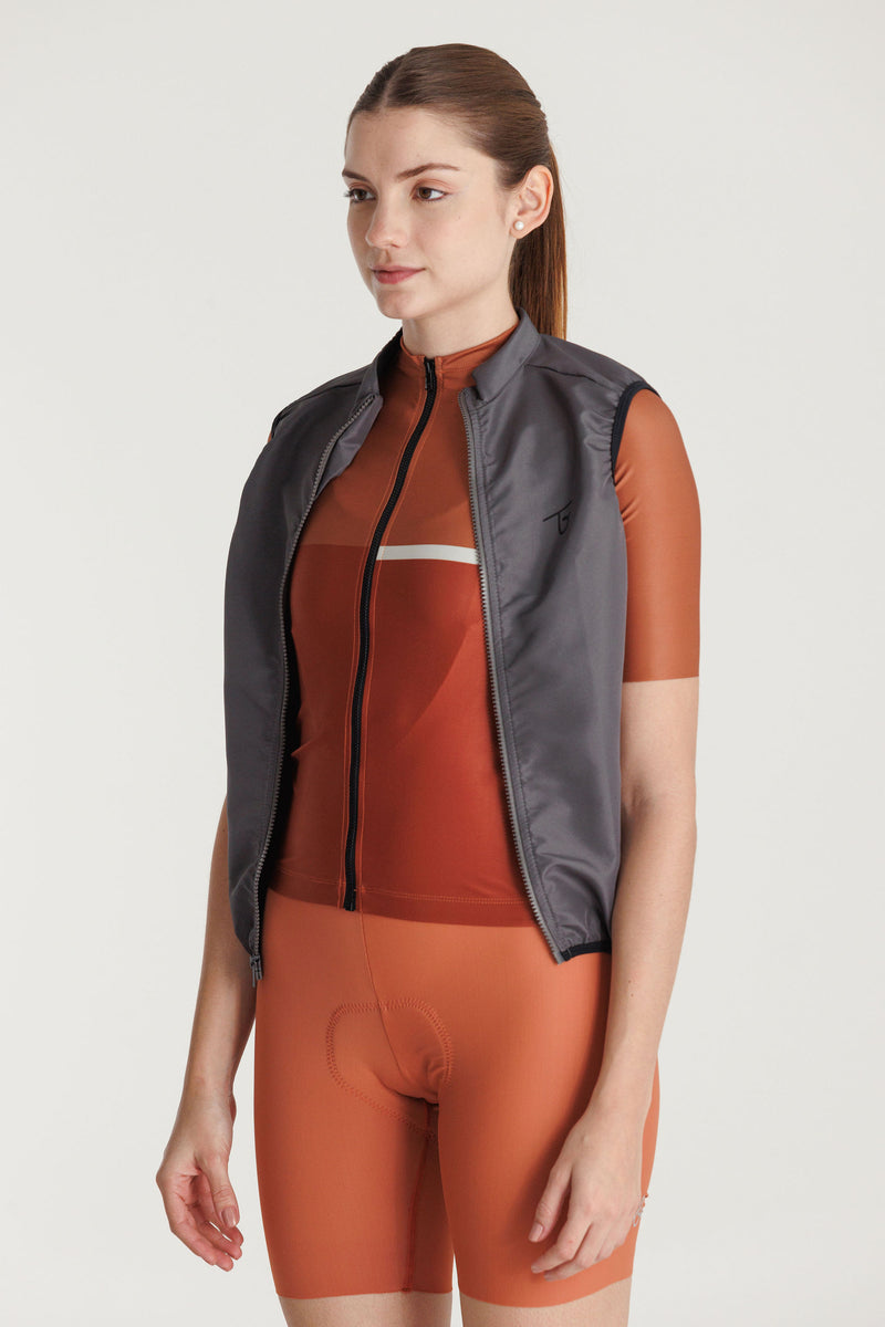 Chaleco Ciclismo Mujer Gobi Gris
