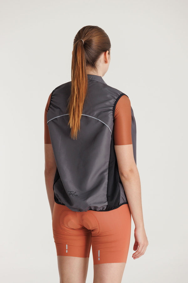 Chaleco Ciclismo Mujer Gobi Gris