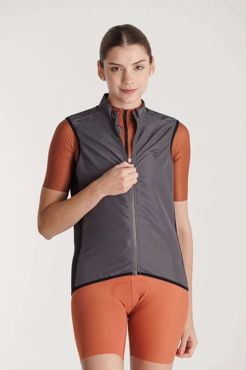 Chaleco Ciclismo Mujer Gobi Gris