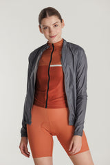 Chaqueta Ciclismo Mujer Cortaviento Gris