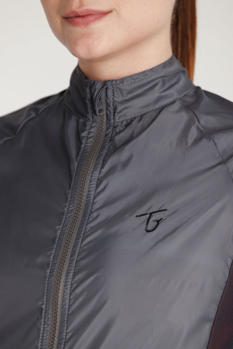 Chaqueta Ciclismo Mujer Cortaviento Gris
