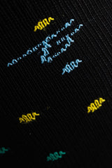 Media Ciclismo con Compresion Pantorrillera Negra Chips