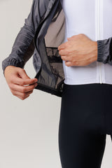 Chaqueta Ciclismo Hombre Cortaviento Gris