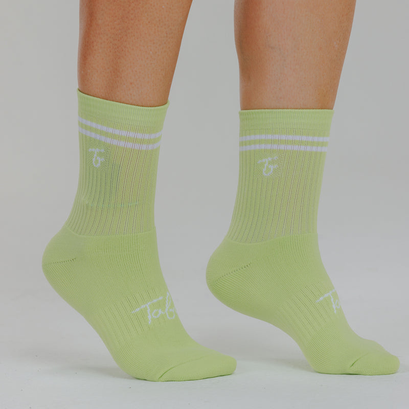 Media para Running y GYM 4" Verde Pistacho