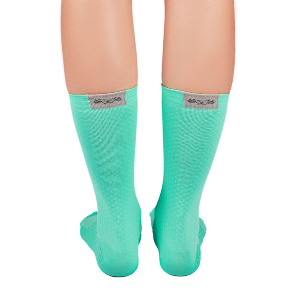 Media Ciclismo Rombito Menta 7"