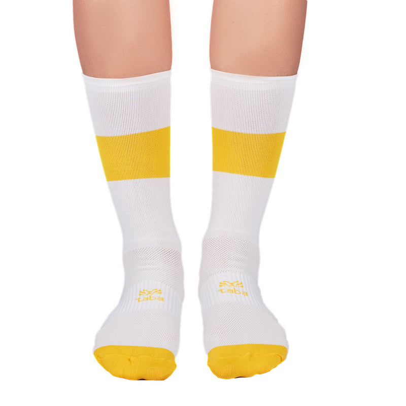 Media Ciclismo Franja Blanco Amarillo