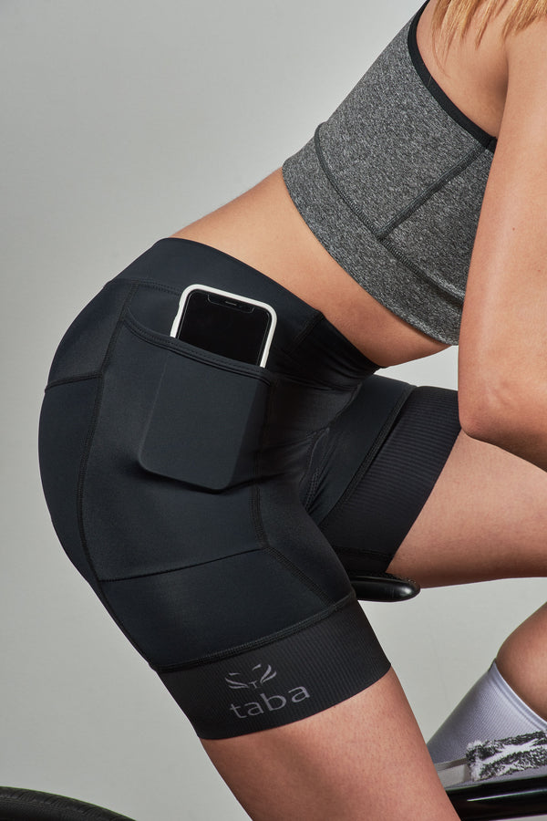 Pantaloneta Ciclismo Gravel e Indoor Negro Mujer